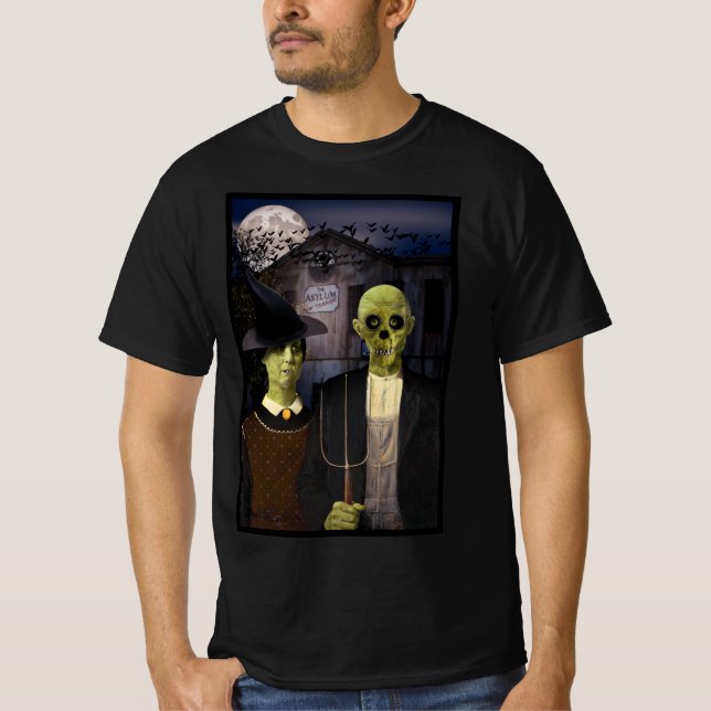 Camiseta Halloween Gótico Americano (Frente)