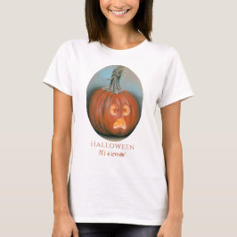 Camiseta Halloween Gritando Jack O Lanterna Pumpkin Pastel