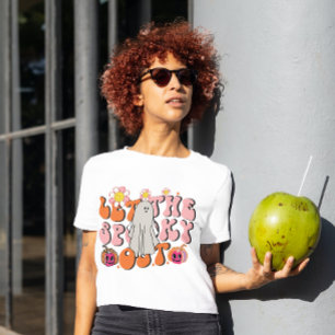 CAMISETA HALLOWEEN GROOVY DEIXOU O FANTASMA SUSPENSO