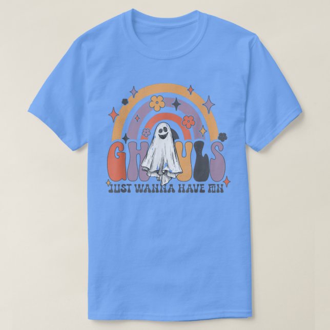 Camiseta Halloween Groovy Ghouls Só quer se divertir 192 (Frente do Design)