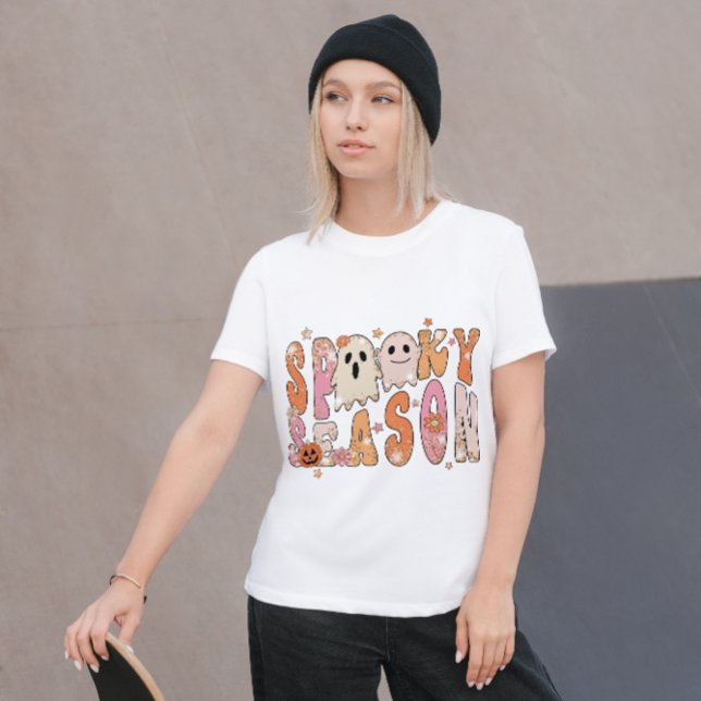 CAMISETA HALLOWEEN GROOVY SPOOKY SEASGHOSTS (Criador carregado)