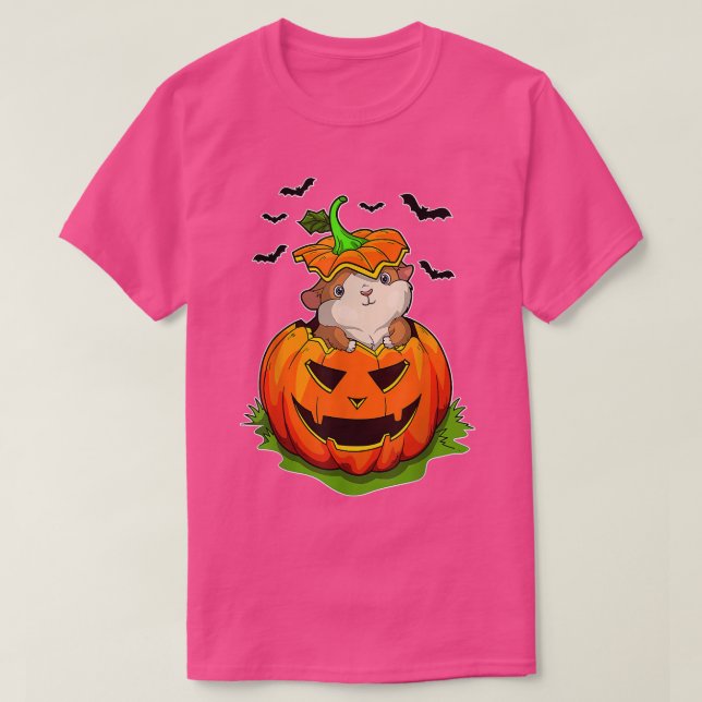 Camiseta Halloween Guiné Pig Amante Grunge Pumpkin Boys Gi (Frente do Design)