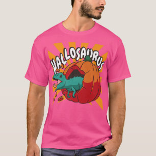 Camiseta Halloween Hallosaurus Pumpkin Dinossaur Tre 3632