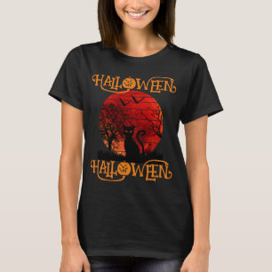 CAMISETA HALLOWEEN HALLOWEEN CAT BLACK