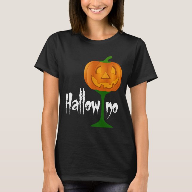 Camiseta Halloween Halloween De Vidro De Pumpkin (Frente)