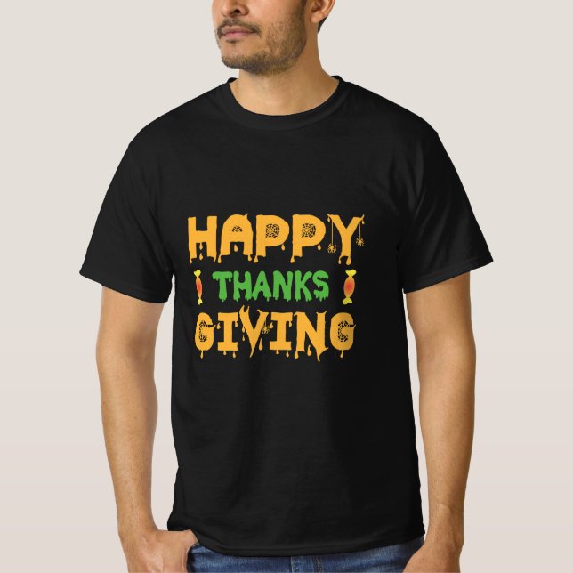 Camiseta Halloween Happy Thanksgiving Birthday (Frente)
