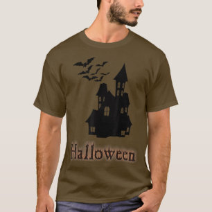 Camiseta Halloween Hauneen House e Bats Happy Halloween