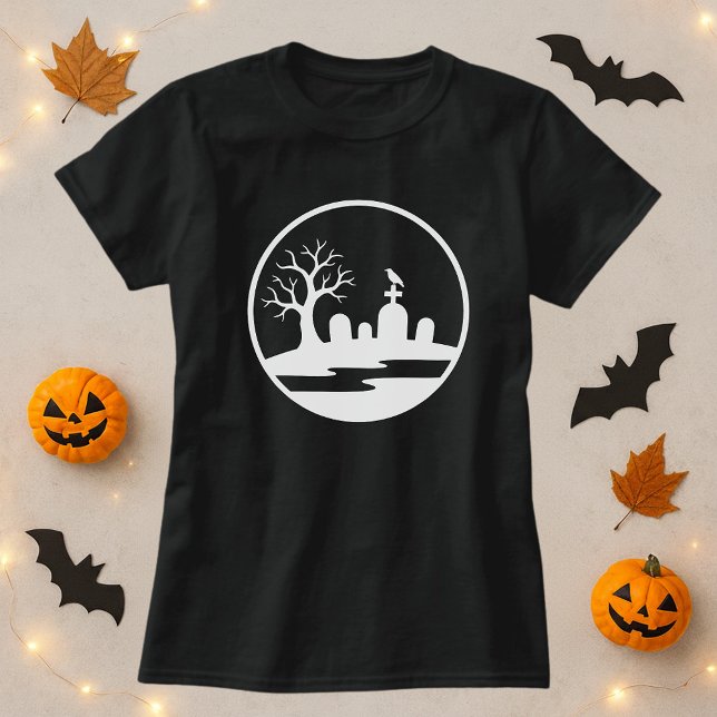 Camiseta Halloween Haunted Graveyard (Criador carregado)