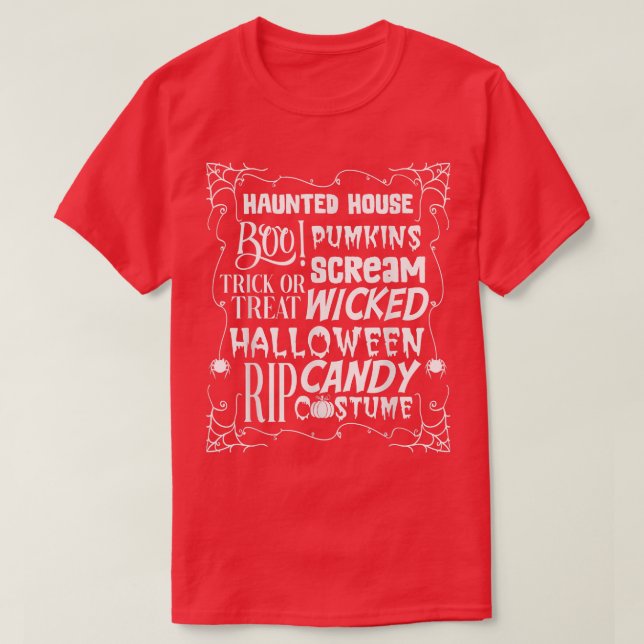 Camiseta Halloween HauntedHouse Engraçada Skeleton Gravey (Frente do Design)