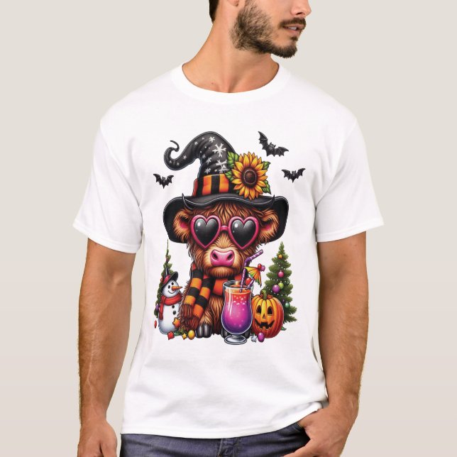 Camiseta Halloween Highland Cow 2 (Frente)