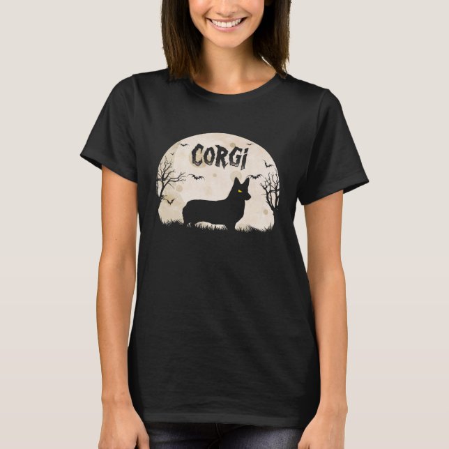 Camiseta Halloween Horror Corgi (Frente)