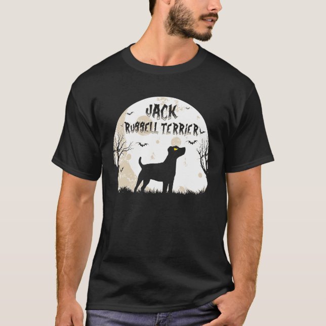 Camiseta Halloween Horror Jack Russell Terrier (Frente)