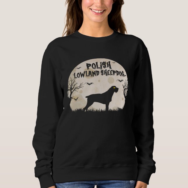 Camiseta Halloween Horror Polish Lowland Sheepdog (Frente)