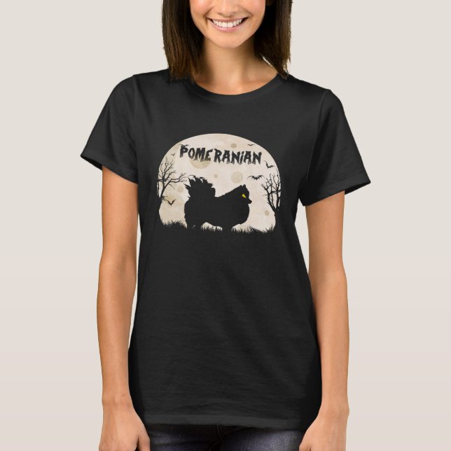 Camiseta Halloween Horror Pomeranian (Frente)