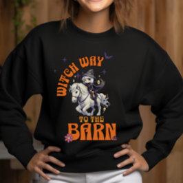 Camiseta Halloween Horse Witch Way to the Barn