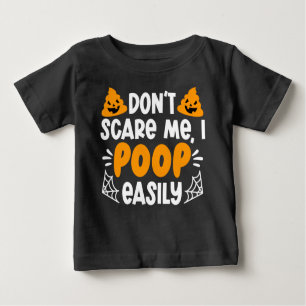 Camiseta Halloween Humoroso Não me assuste Eu faço cocô fac