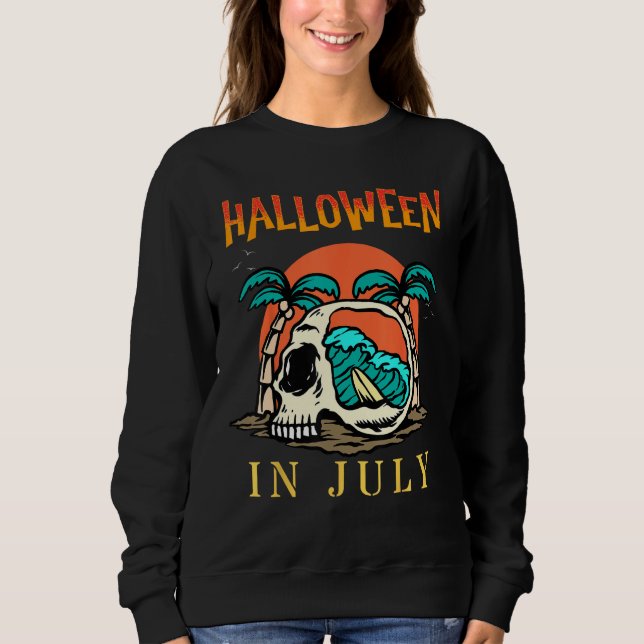 Camiseta Halloween in July  Summer Vacation Beach Family Tr (Frente)