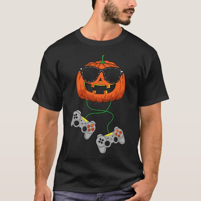 Camiseta Halloween Jack O Lantern Gamer Boys Brincadeira H (Frente)
