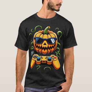 Camiseta Halloween Jack O Lantern Gamer Boys Homens Engraça
