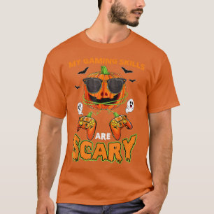 Camiseta Halloween Jack O Lantern Gamer Engraçado Habilidad