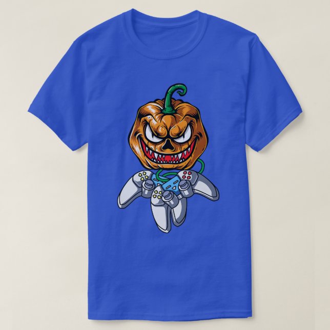 Camiseta Halloween Jack O Lantern Gamer, Jackolantern Pumpk (Frente do Design)