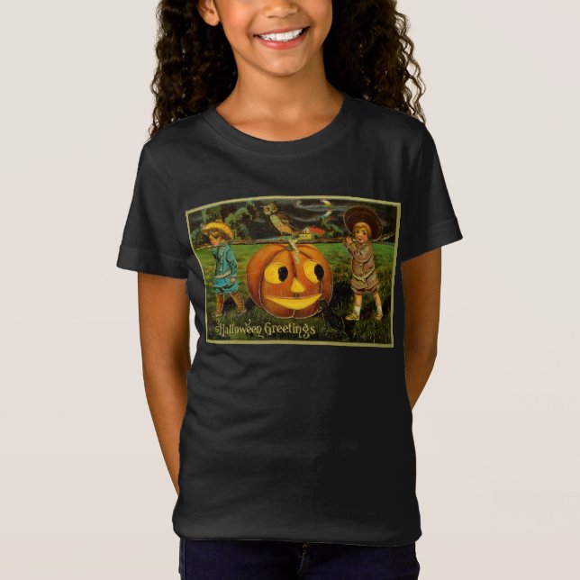Camiseta Halloween Jack-o-Lantern Harvest Night por Criança (Frente)