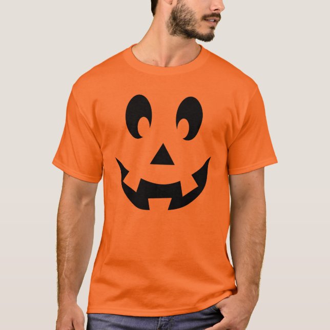 Camiseta Halloween Jack O Lanterna Face (Frente)