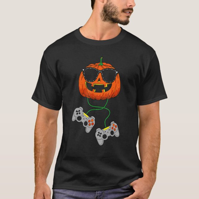 Camiseta Halloween Jack O Lanterna Gamer Boys Hall (Frente)