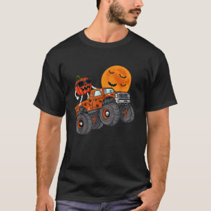 Camiseta Halloween Jack O Lanterna Monster Truck Toddler Bo