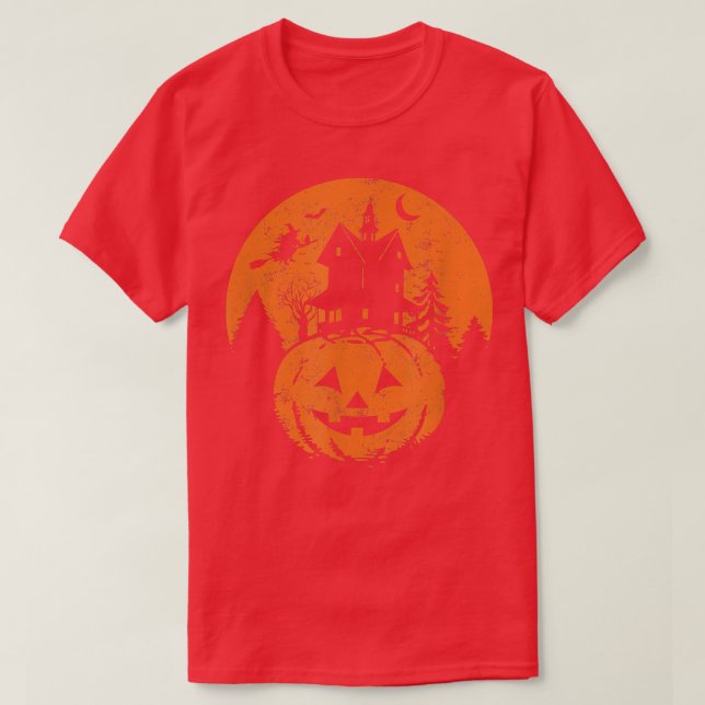 Camiseta Halloween Jack o'Lantern JackoLantern Pumpkin Witc (Frente do Design)