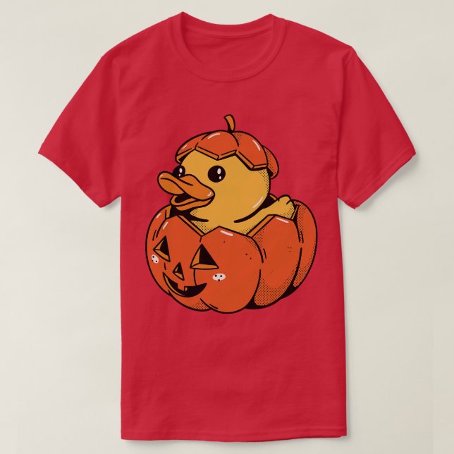 Camiseta Halloween JackoLanterna Rubber Ducky (Frente do Design)