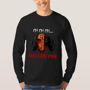 Camiseta Halloween Jason Dachshund Ch Ch Grr Grr