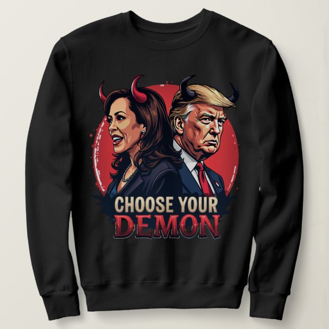 Camiseta Halloween Kamala Harris Donald Trump (Frente do Design)