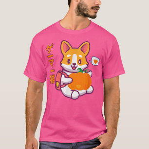 Camiseta Halloween Kawaii Pumpkin Corgi CachorroPuppy Paste