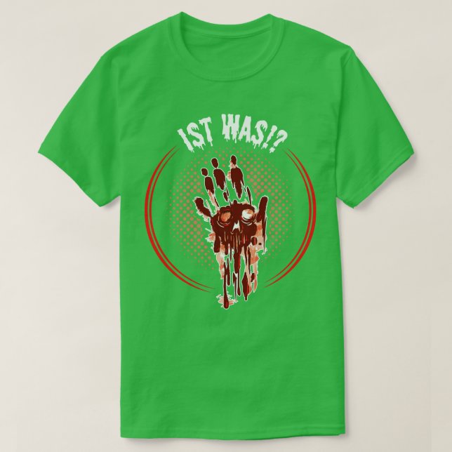 Camiseta Halloween Kostm Sarkasmus Blutige Hand (Frente do Design)