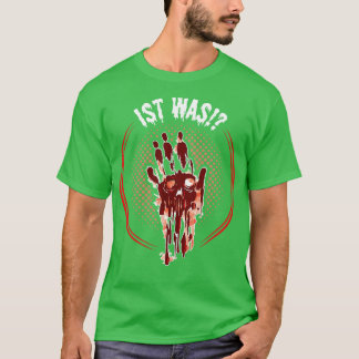 Camiseta Halloween Kostm Sarkasmus Blutige Hand