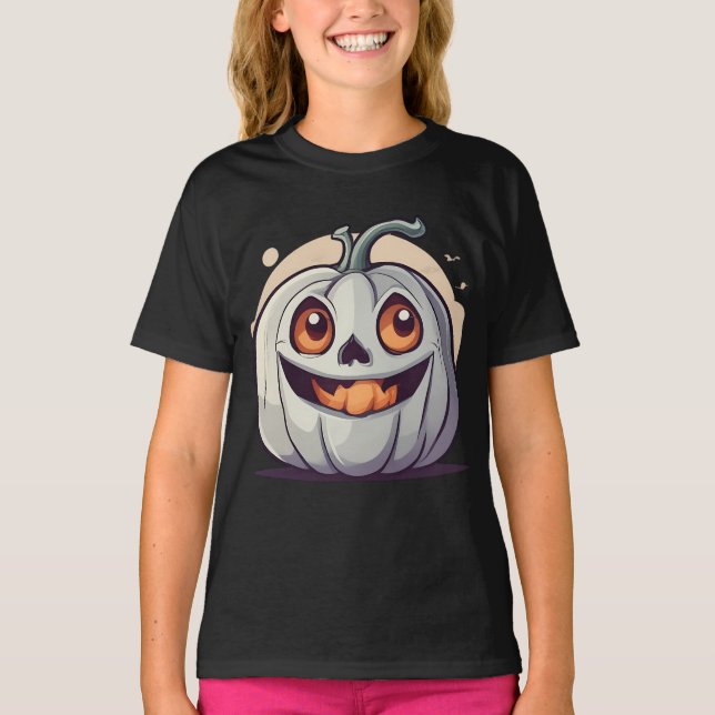 Camiseta Halloween Kürbis Geist (Frente)