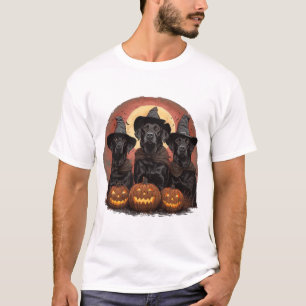 Camiseta Halloween Labrador Retriever Cachorros Bruxos
