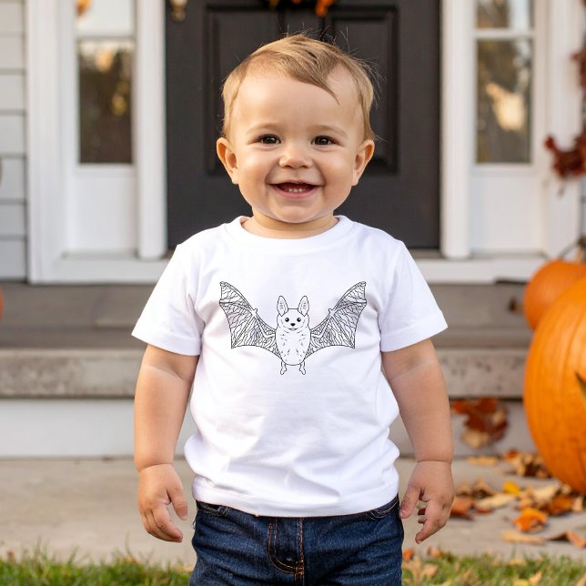 Camiseta Halloween, Linha Mínima de Arte, Bat Animal Bat Fl (Disclaimer: This image is a digital mockup.)