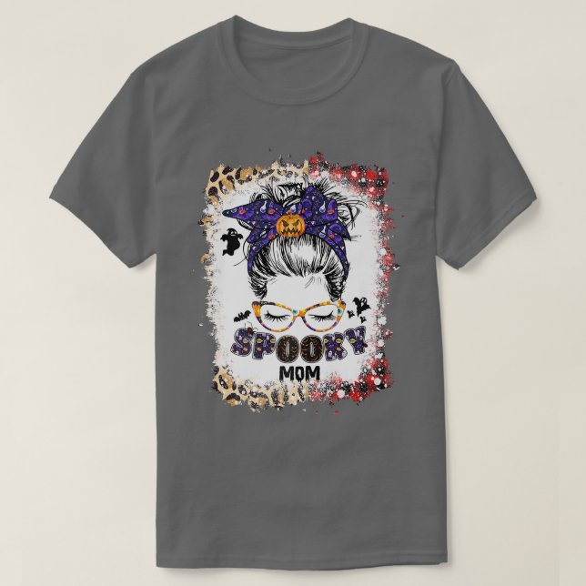 Camiseta Halloween Mãe A Vida Má Manhã Arrepiante Mal Assus (Frente do Design)