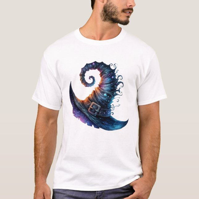 Camiseta Halloween Mágico de Bruxas Brancas (Frente)