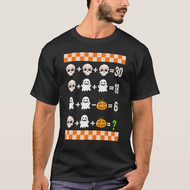 Camiseta Halloween Math Teacher Order Of Operations Quiz Fa (Frente)