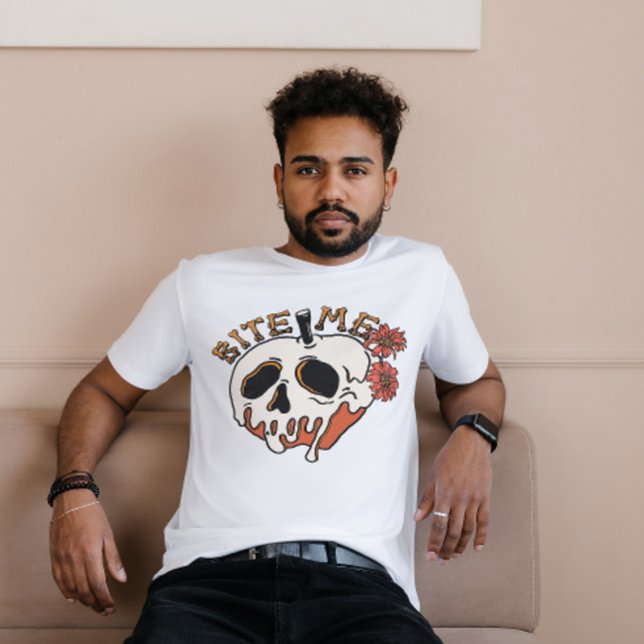 CAMISETA HALLOWEEN ME MORDE O CÉREBRO DE CORTE (Criador carregado)