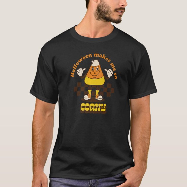 Camiseta Halloween Me Torna Tão Corny Candy Corn Halloween (Frente)