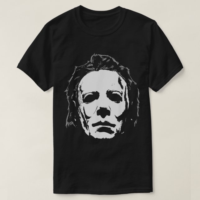 Camiseta Halloween Michael Myers Mask Big Face  (Frente do Design)