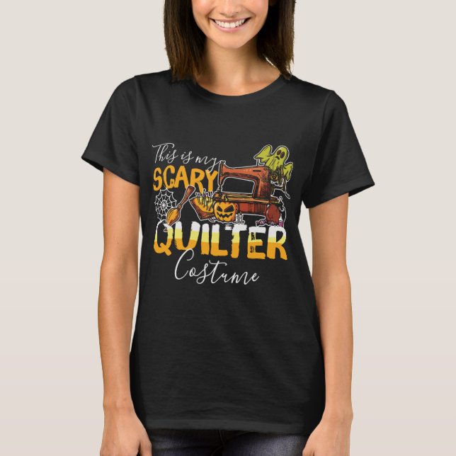 Camiseta Halloween Minha Fantasia De Quilter Assustadora (Frente)