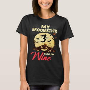Camiseta Halloween Minha Vassoura Funciona Com Bebado De Br