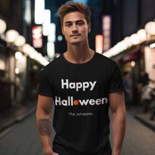 Camiseta Halloween Moderno Minimalista - Abóbora Personaliz