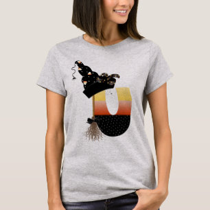 Camiseta Halloween Monograma - Letra U