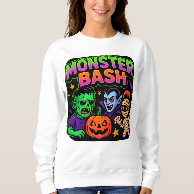 Camiseta Halloween Monster Bash Clothes Cute Unisex (Frente)